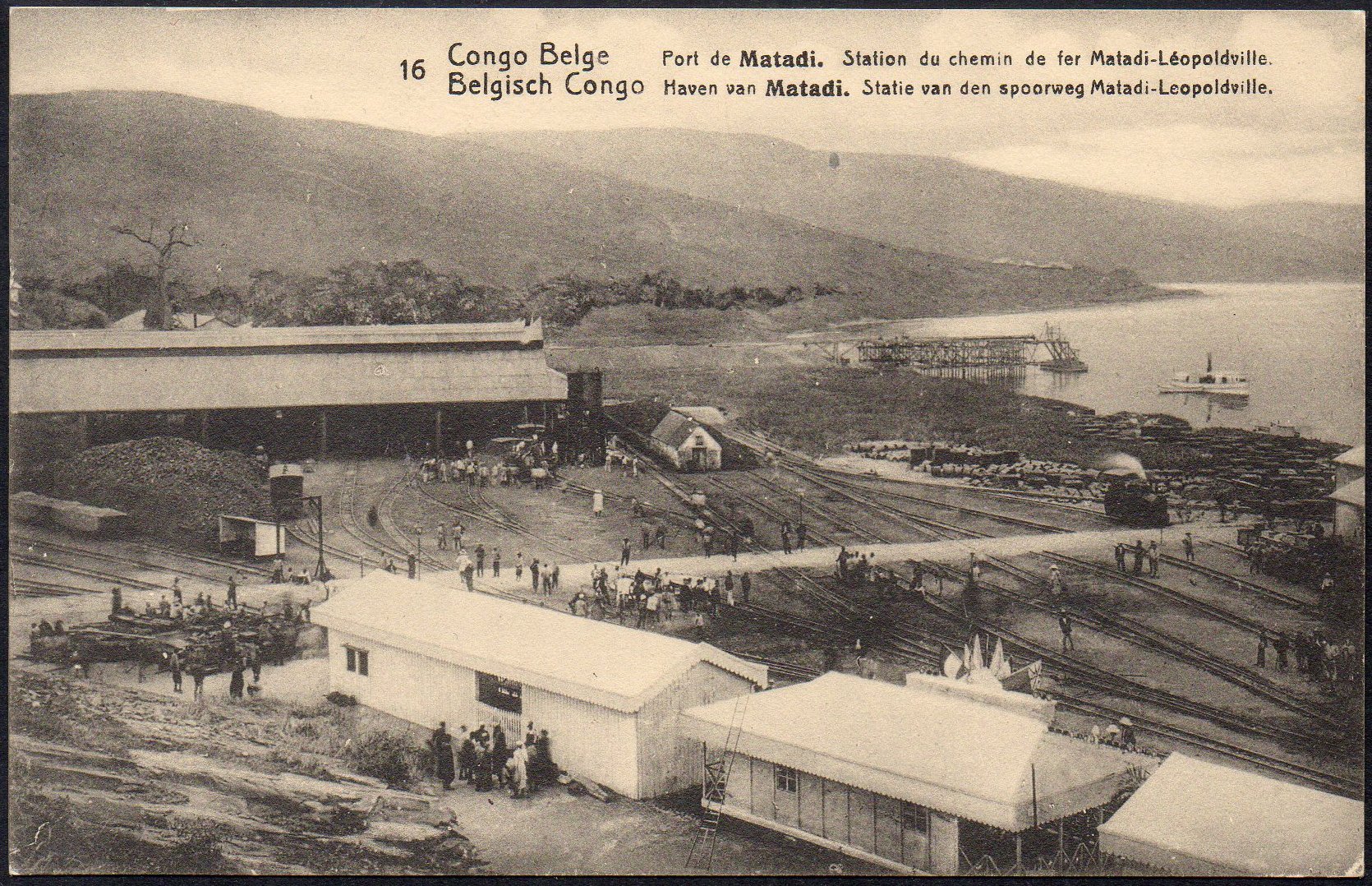 Belgian Congo Belge Entiers postaux series 1 Postal stationery view card railway train